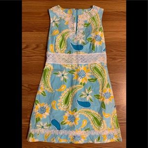 Lilly Pulitzer sunflower paisley print dress Sz 8